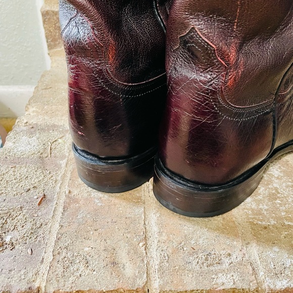 Luchesse 2000 Goat Skin & Smooth Ostrich Roper Vintage Boots - Picture 7 of 16